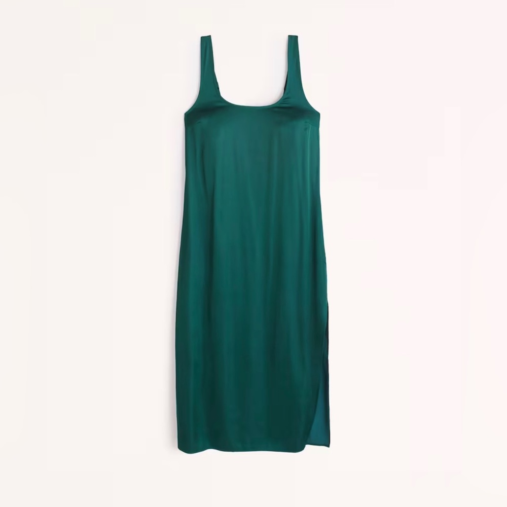 Abercrombie Satin Slip Midi Dress